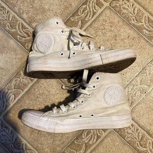 Chuck Taylor All Star Converse Women’s Sz 7 High Tops Classic White mens 5 skate